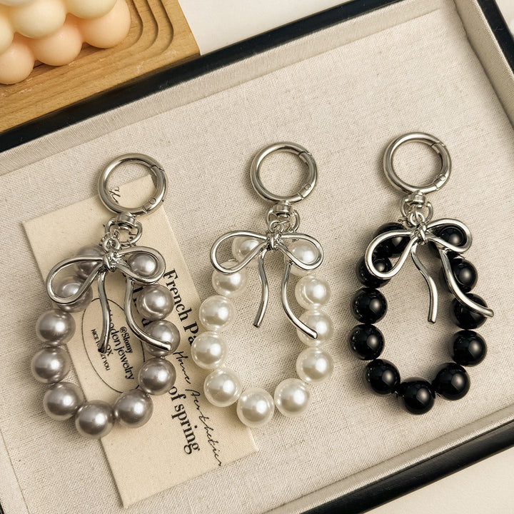 Charming Bow and Bead Keychain Bowlift