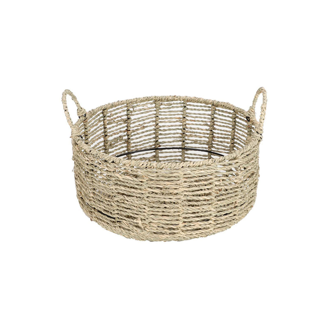 Handwoven Seagrass Storage Basket Bowlift