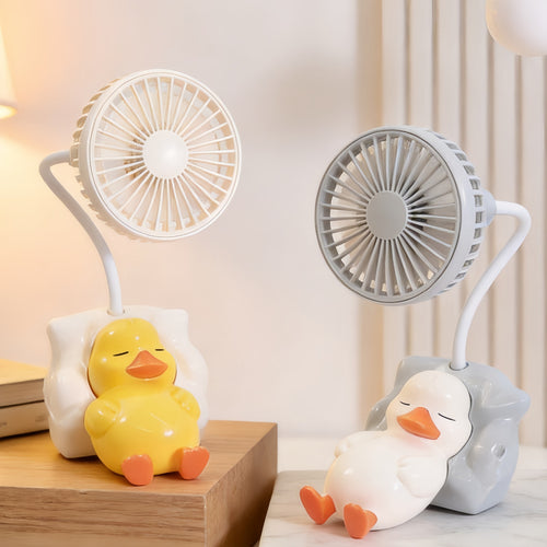 Ladies table fan in cute duck design Bowlift