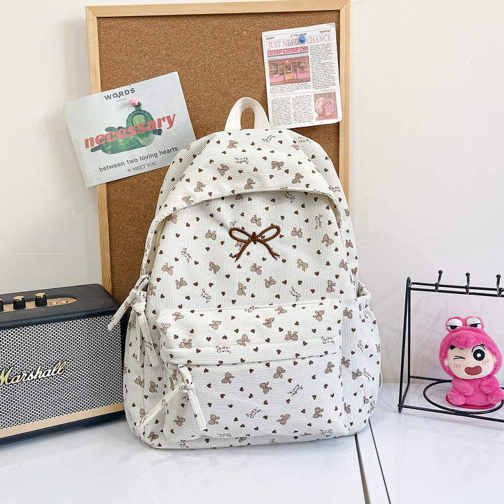Floral-Patterned Travel Backpack Bowlift