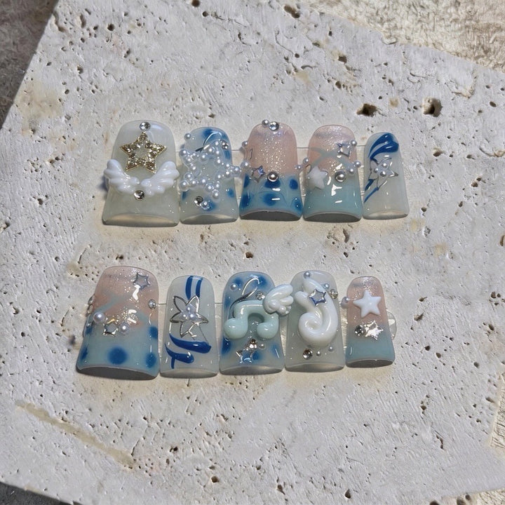 Decorative Themed Press-On Nail Art Set