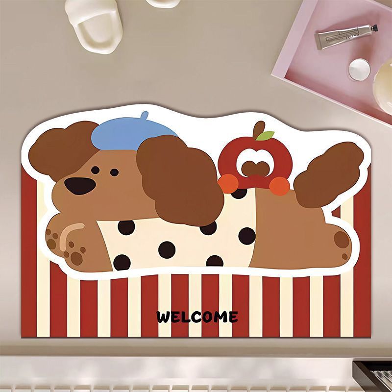 Cute Cartoon Otter-Themed Bath Mat Bowlift