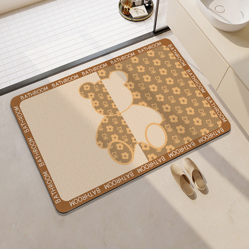 Geometric Patterned Memory Foam Bath Mat Bowlift