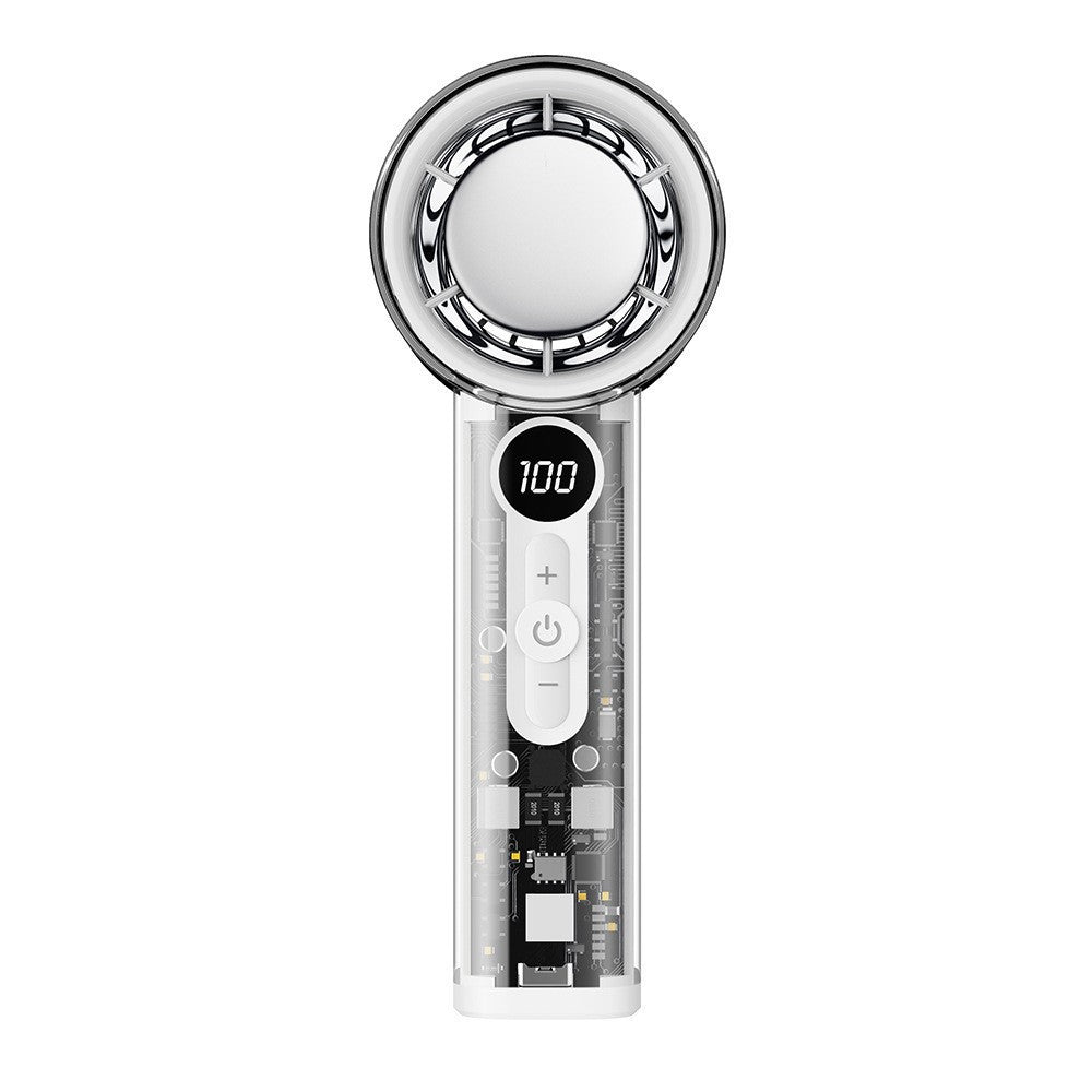 Women's Portable Hand Fan with Digital Speed Display Bowlift