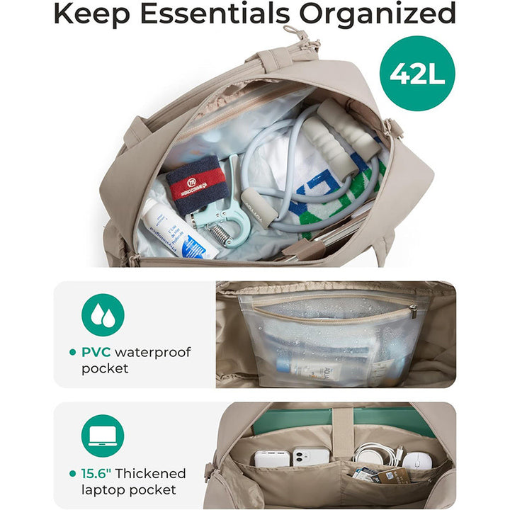 Multi-Compartment Tennis Gear Tote Bag Bowlift