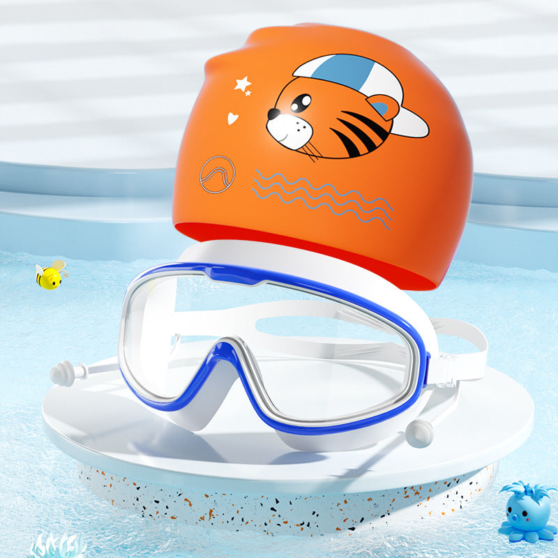 Kids Fun Tiger-Themed Swim Set Bowlift