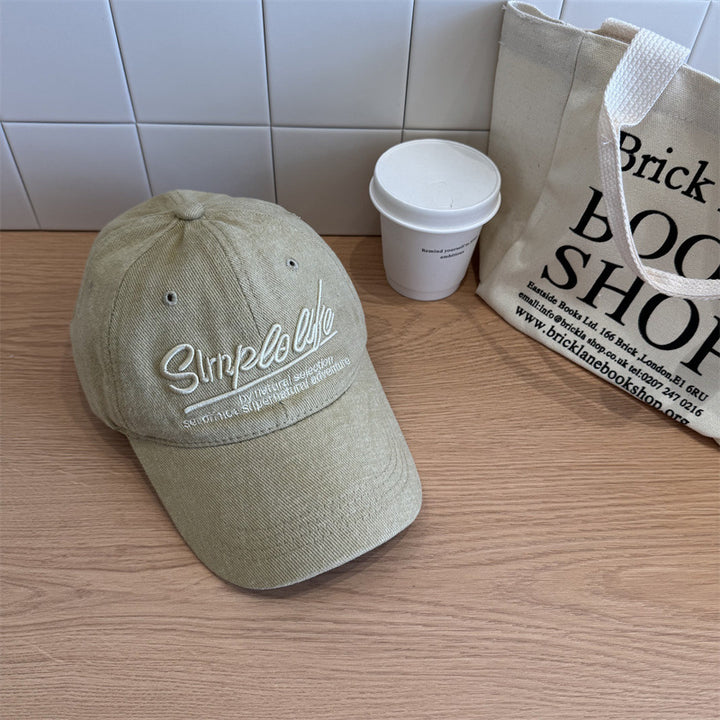 Women's Casual Soft Fabric Adjustable Baseball Cap Bowlift