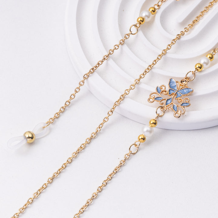 Delicate Floral Eyewear Chain Bowlift