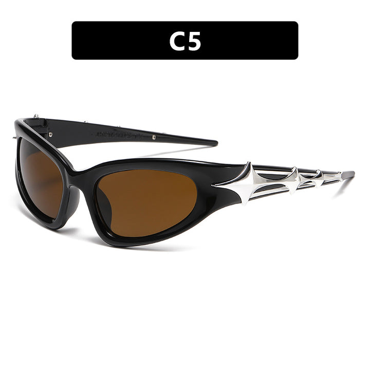 Women futuristic sunglasses with unique star design Bowlift