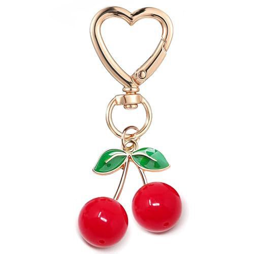 Decorative Cherry Charm Keychain Bowlift