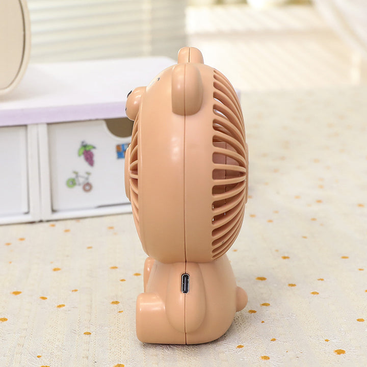 Unisex portable table fan bear shape with USB connection Bowlift