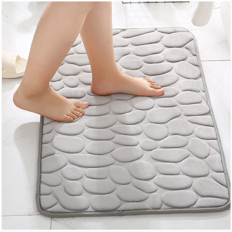 Cushioned Pebble Design Bath Mat Bowlift