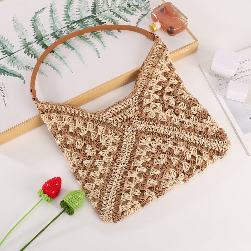Hand-knotted Macrame Shoulder Bag Bowlift