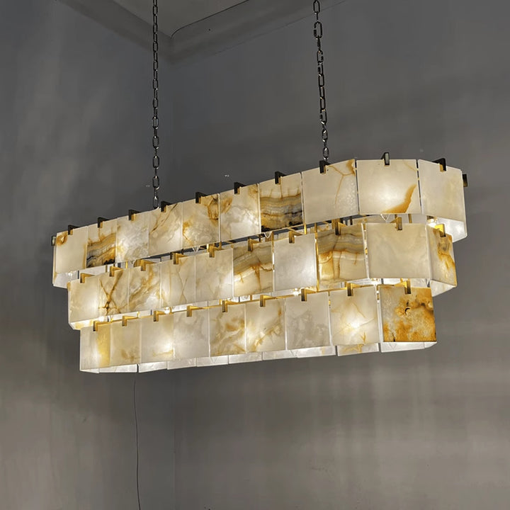 Luxurious Marble Rectangular Chandelier