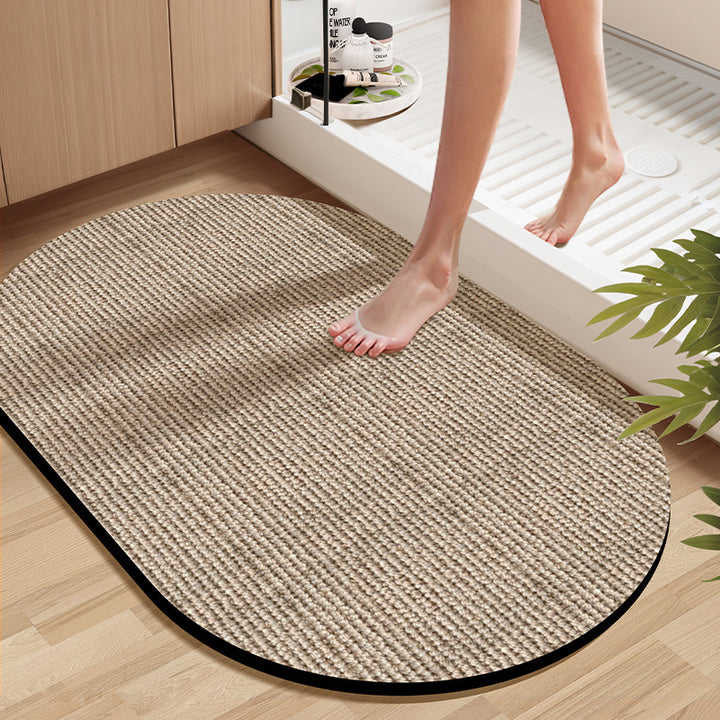 Soft Textured Bathroom Rug Bowlift