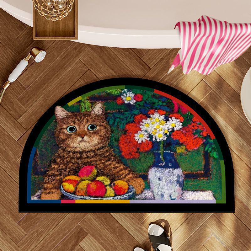Cat-Themed Bath Mat Bowlift