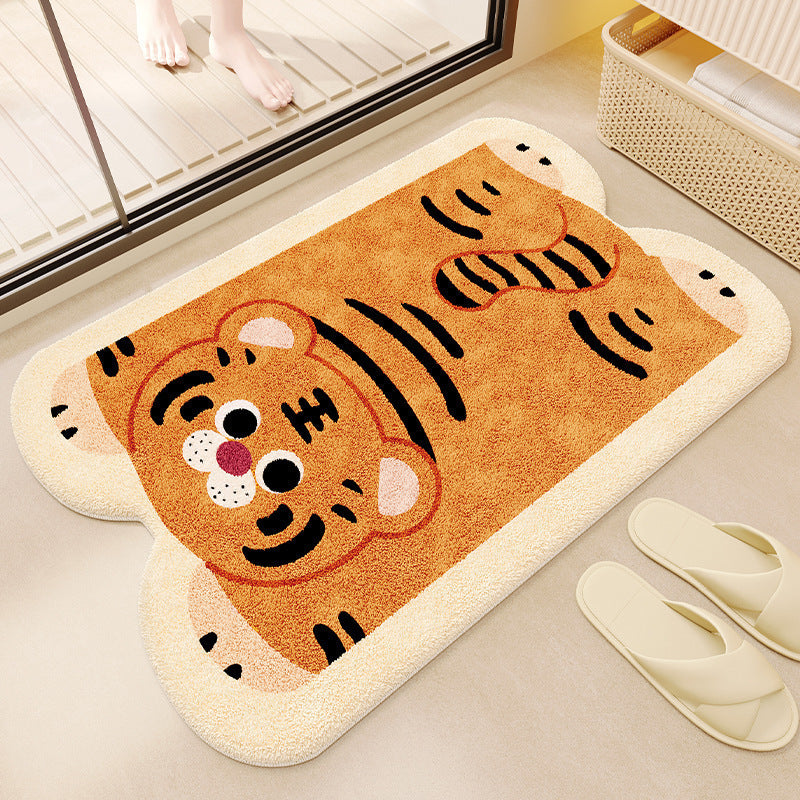 Cat-Themed Plush Bath Mat Bowlift