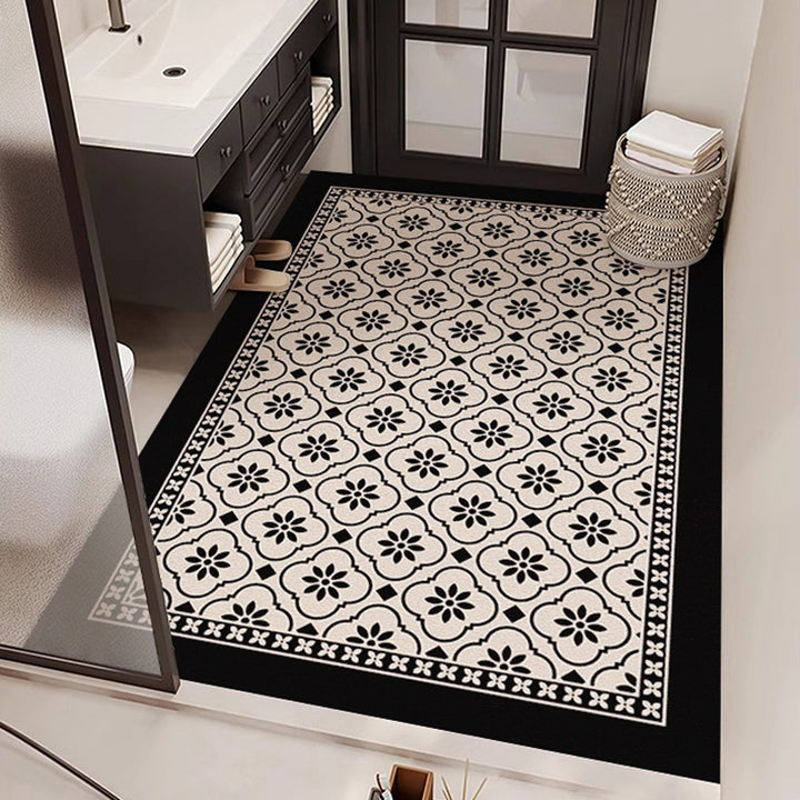 Mosaic Patterned Bathroom Rug