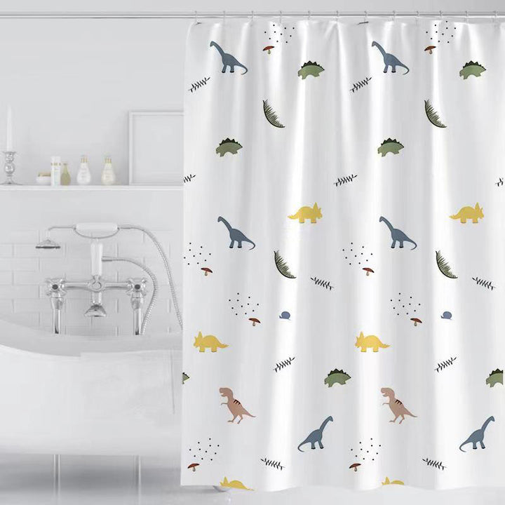 Children's Dinosaur-Themed Shower Curtain Bowlift