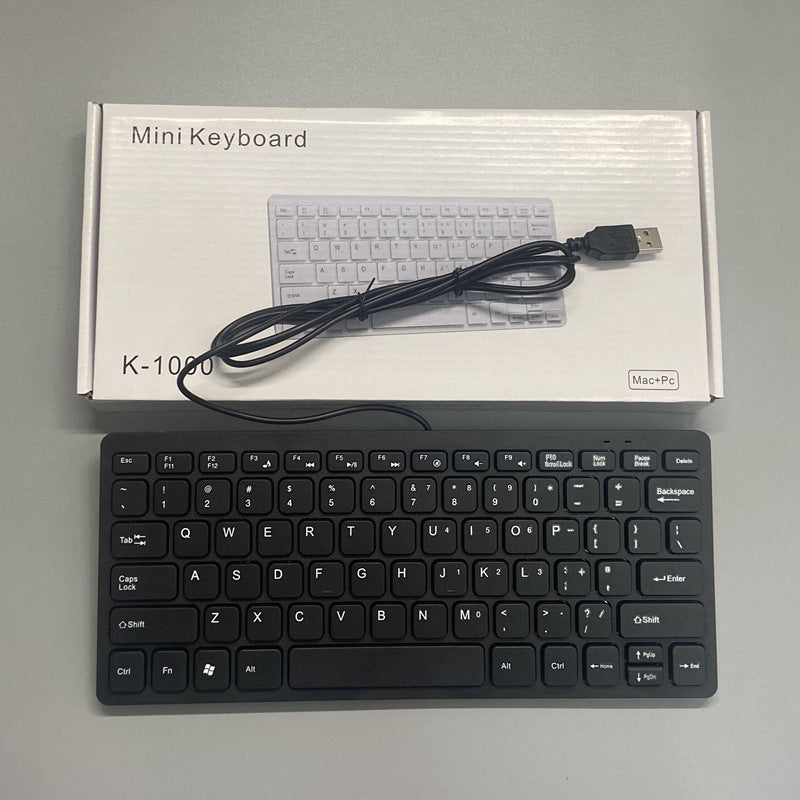 Compact USB Wired Keyboard Bowlift