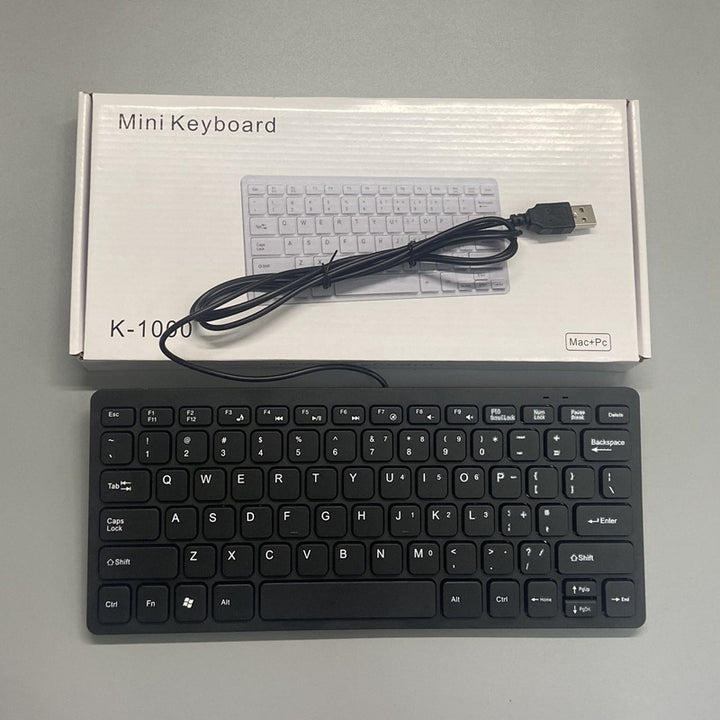 Compact USB Wired Keyboard Bowlift