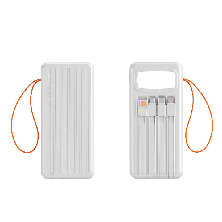 Multifunctional Solar Power Bank with Integrated USB Cable Bowlift