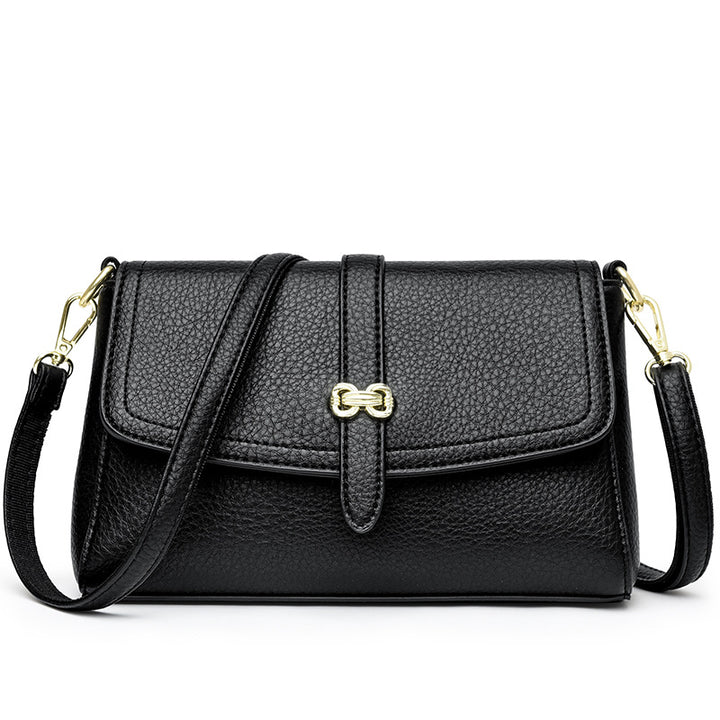 Elegant Faux Leather Crossbody Bag Bowlift