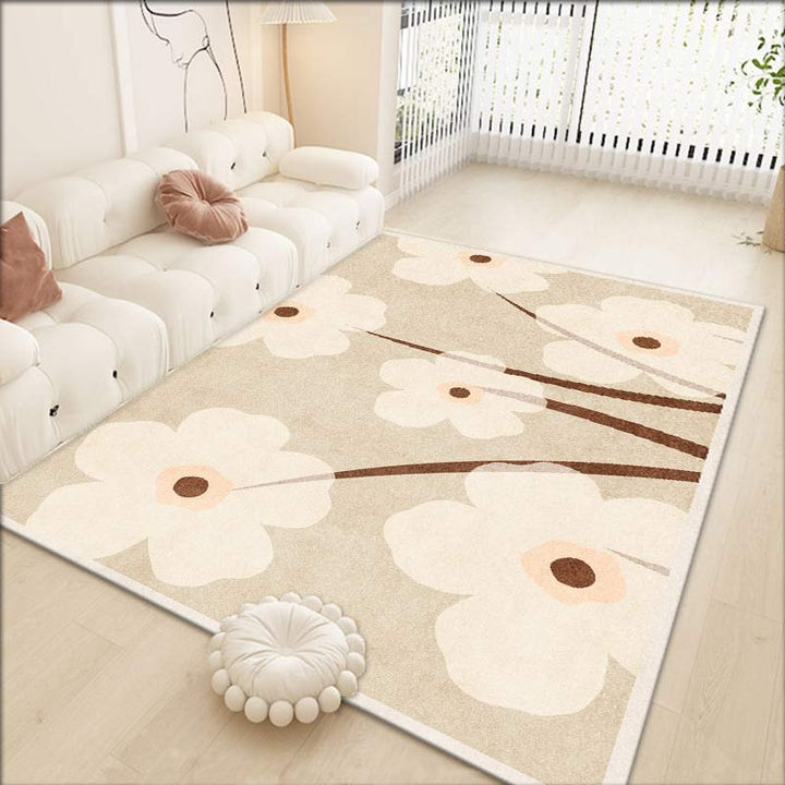 Elegant Floral Pattern Area Rug Bowlift