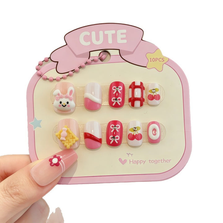 Playful artificial nail set with colorful designs Bowlift
