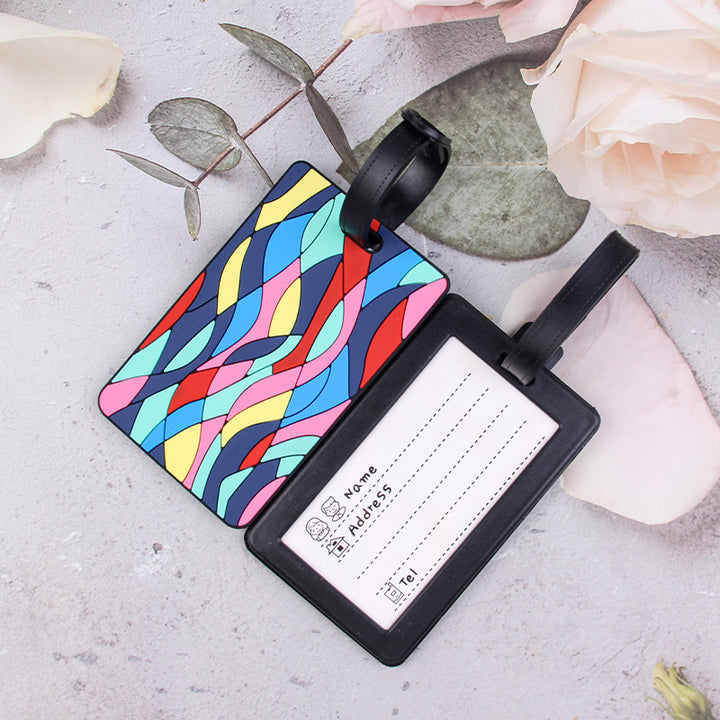 Geometric Pattern Luggage Tag Bowlift