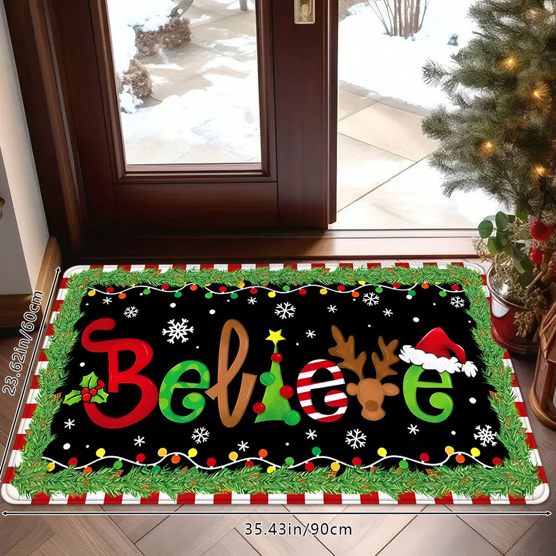 Festive Holiday Area Rug Bowlift