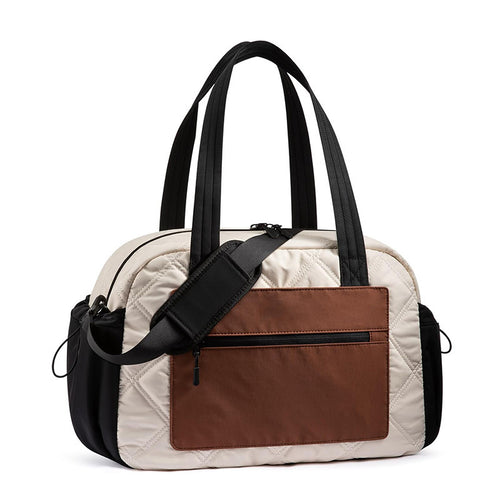 Luxurious Quilted Travel Duffel Bag Bowlift
