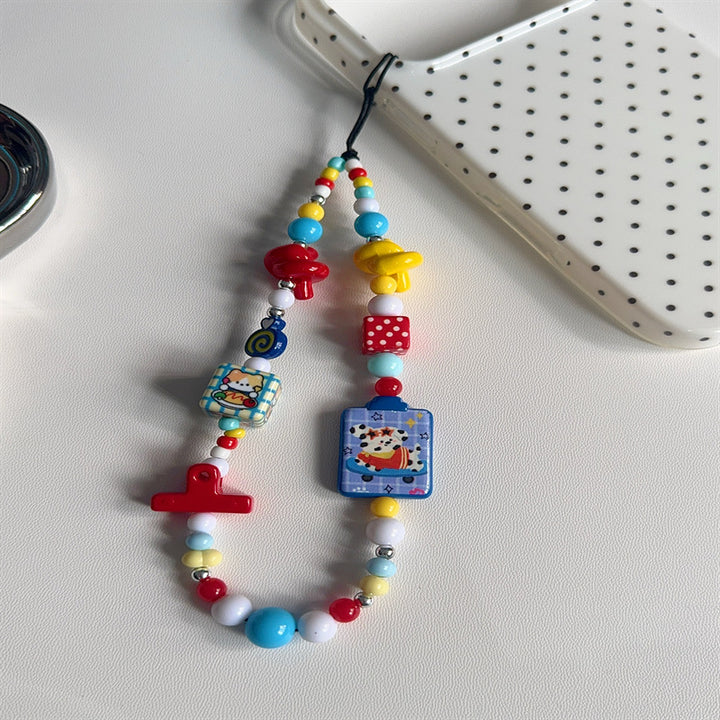 Colorful Themed Beaded Keychain Bowlift