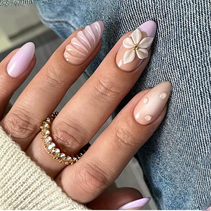 Artistic Floral Press-On Nails Bowlift 1789085468