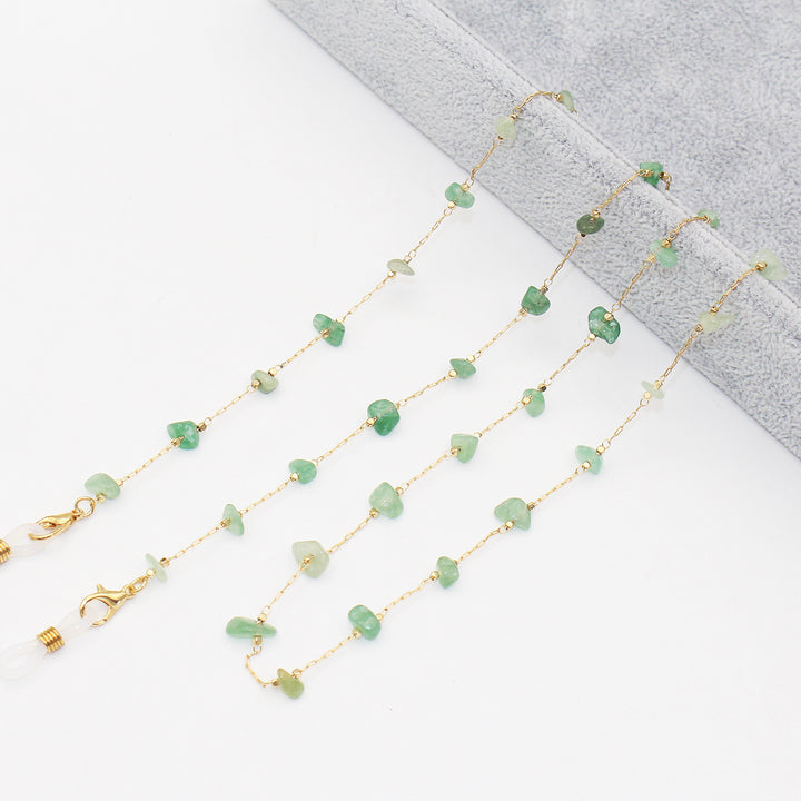 Elegant Crystal-Embellished Eyewear Chain Bowlift