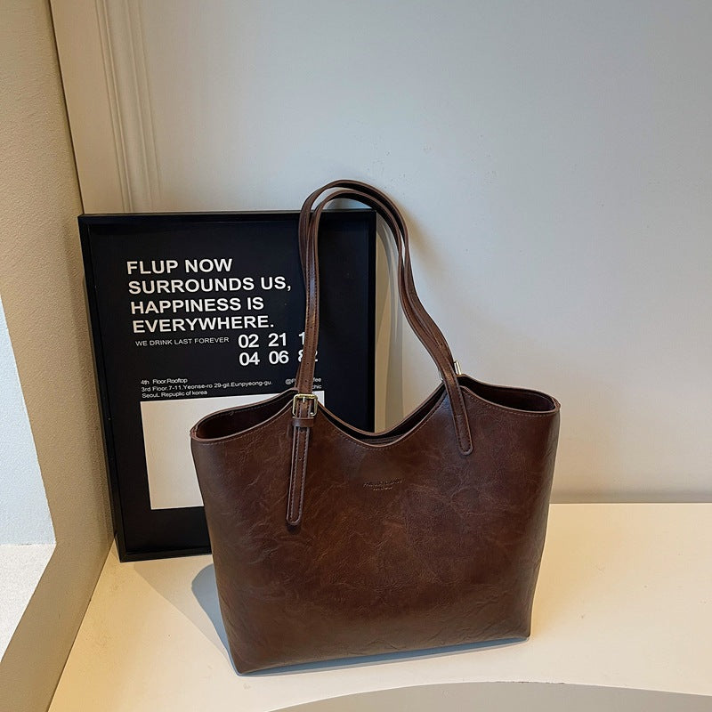 Premium Faux Leather Tote Bag Bowlift