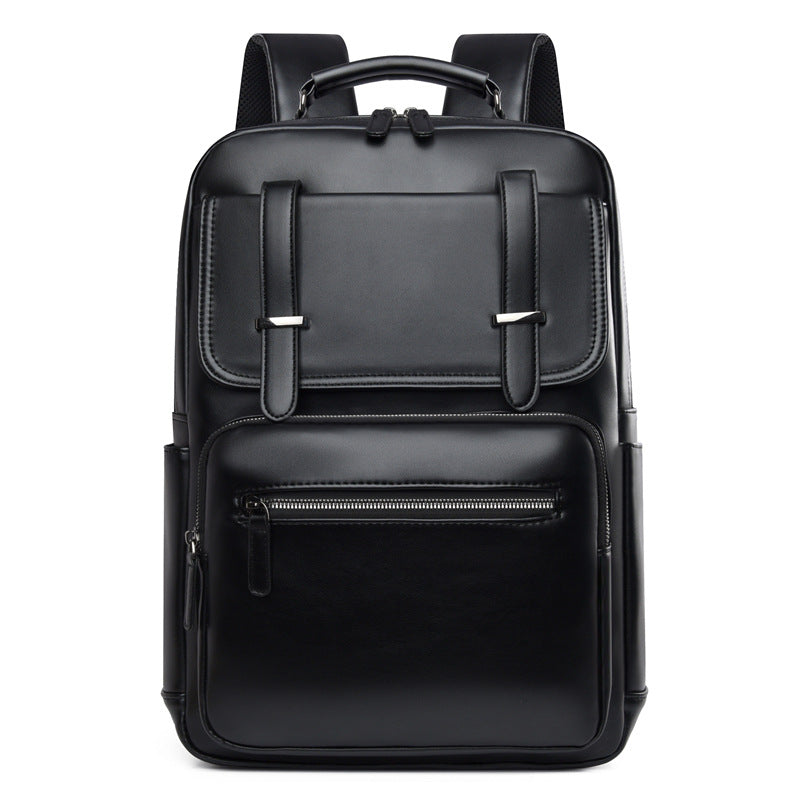 Stylish Multi-Compartment Leather Backpack Bowlift