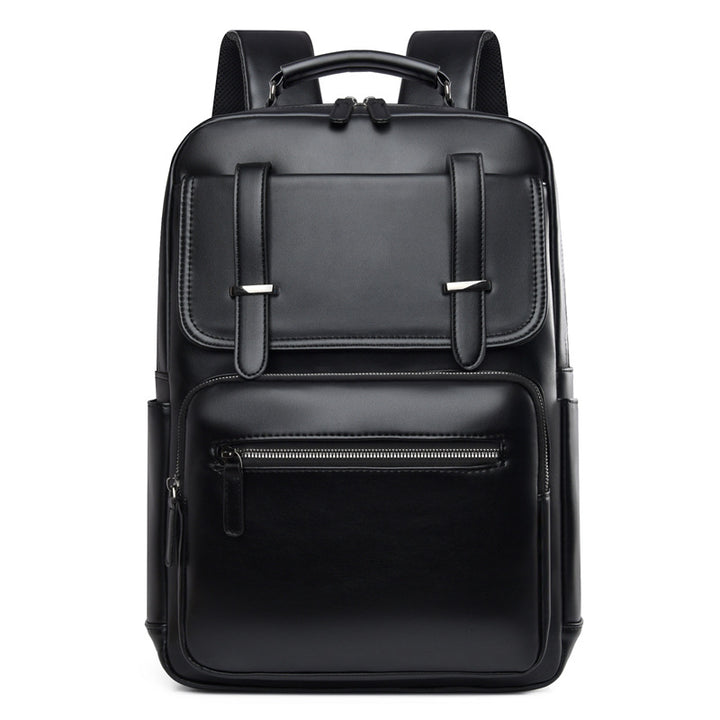 Stylish Multi-Compartment Leather Backpack Bowlift