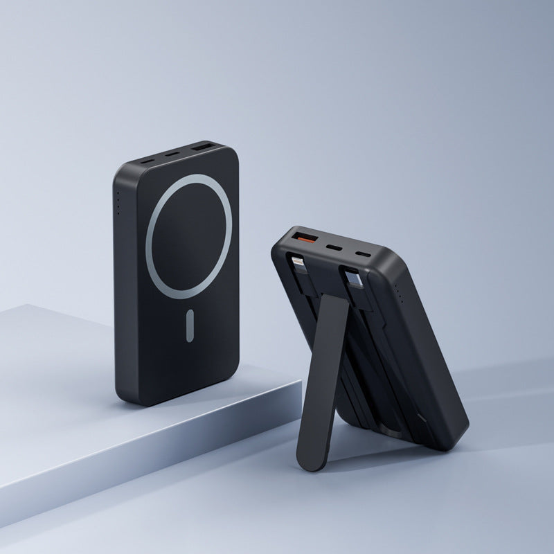 Wireless Powerbank with Integrated Stand and Intelligent Charging Indicator Bowlift