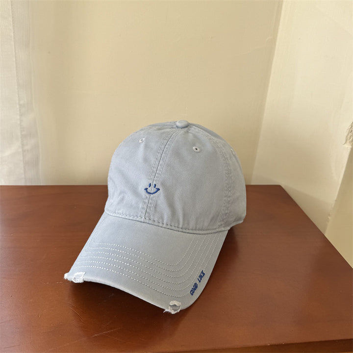 Women's Casual Smile-Embroidered Cap Bowlift
