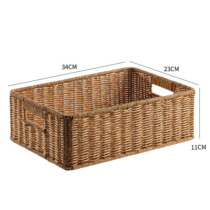 Rectangular Handwoven Storage Organizer Bowlift