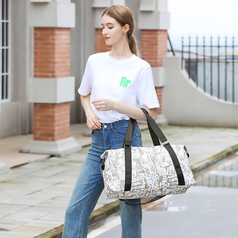 Graphic Patterned Sports Duffel Bag Bowlift
