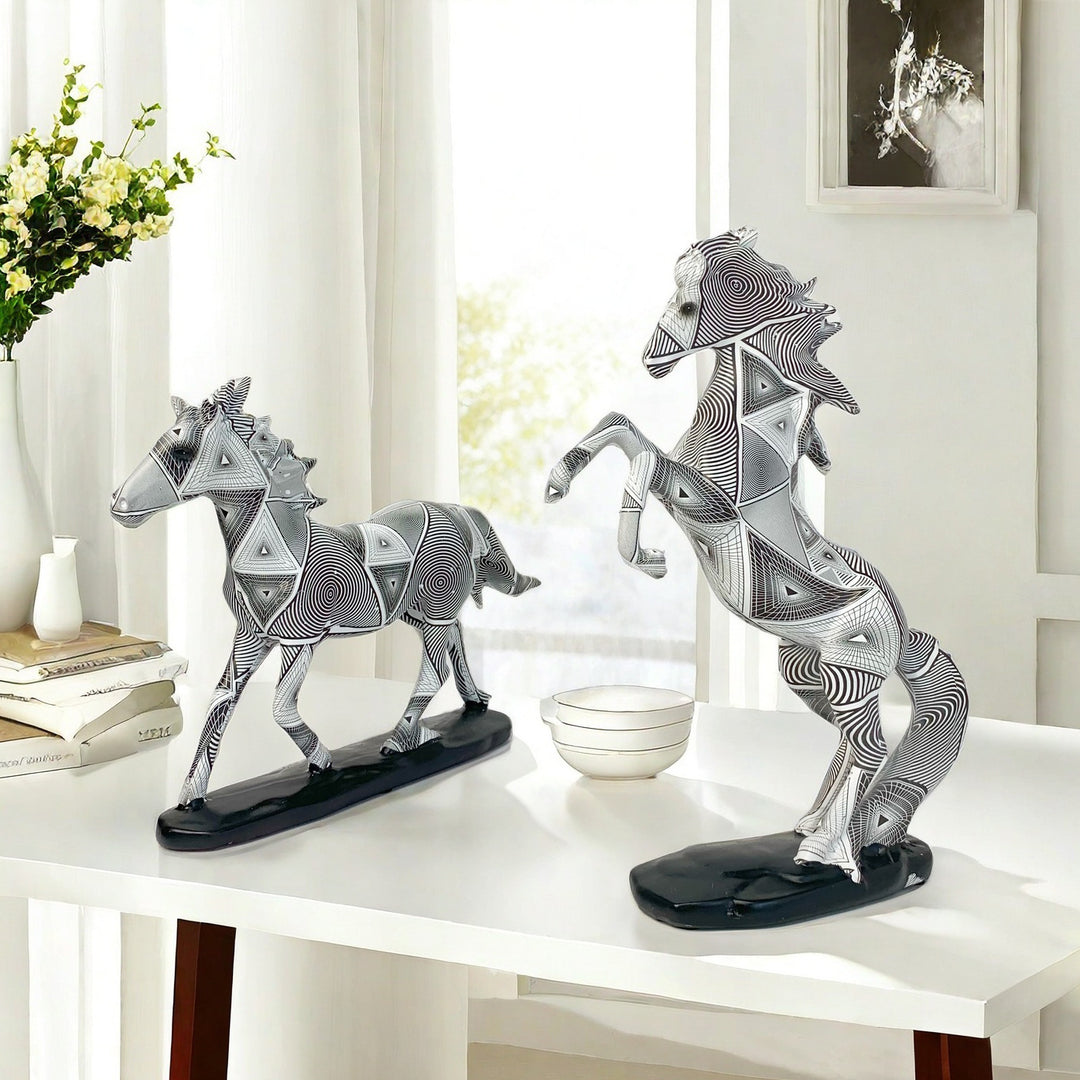 Artful Running Horse Sculpture Bowlift
