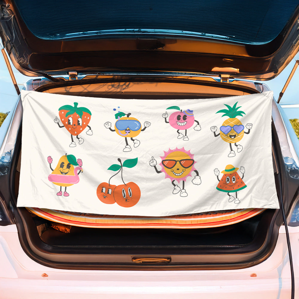 Multifunctional beach towel with cheerful fruit pattern Bowlift