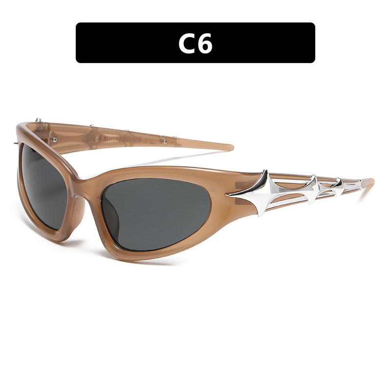 Women futuristic sunglasses with unique star design Bowlift