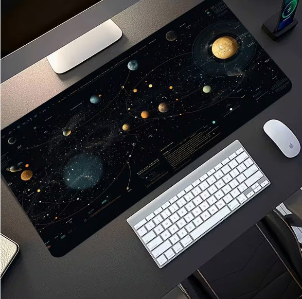 Planets-Themed Gaming Desk Mat Bowlift