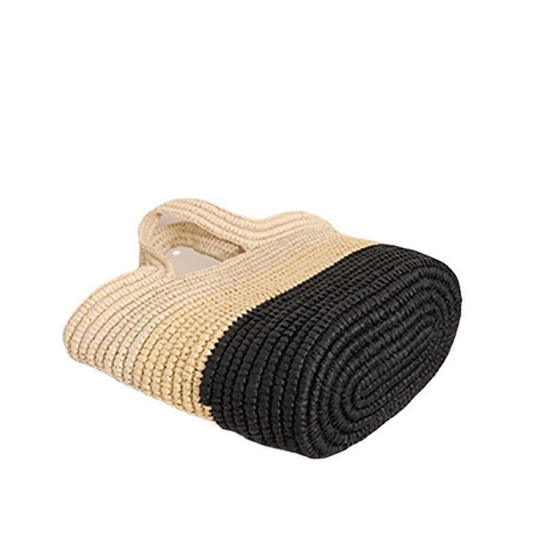 Handcrafted Durable Beach Bag with Cheerful Zigzag Pattern Bowlift