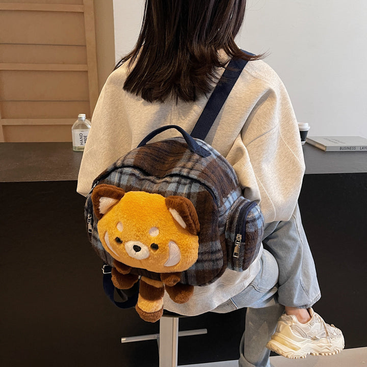 Plush backpack with animal design Bowlift