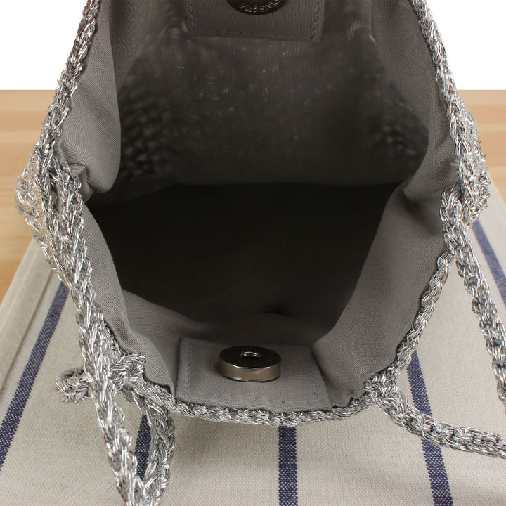 Shoulder bag made of hand-knotted natural material with fine texture Bowlift