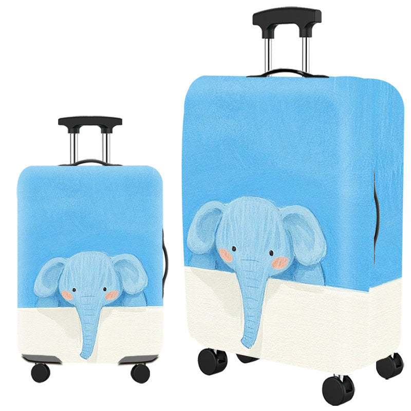 Tropical Leaf Print Hard Shell Luggage Bowlift
